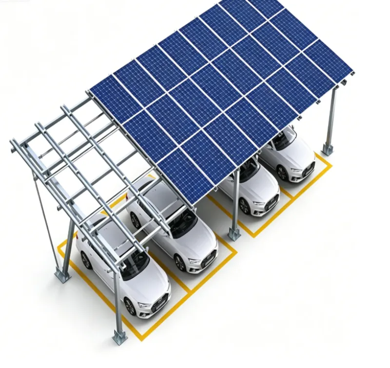 อะลูมิเนียม W Type Solar Carport Mount