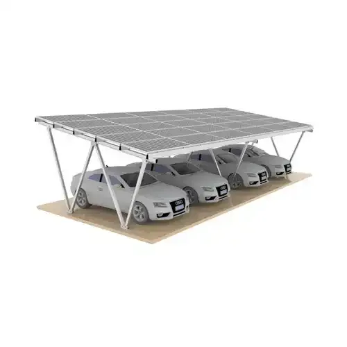 อลูมิเนียมกันน้ำ W Type Solar Carport Mounting