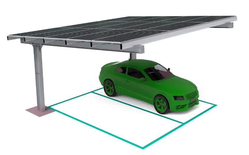 เหล็กกล้าคาร์บอนกันน้ำ Y Type Solar Carport Mounting